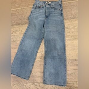 Levi's Light Blue Denim Jeans rib cage wide leg